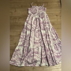 Lavender Swirl Kids Casual Dress